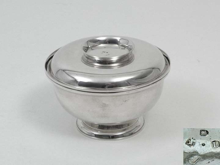 Fine Silver George I Sugar Bowl with Lid